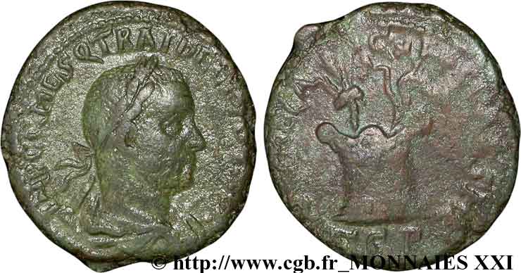 TRAIANUS DECIUS Grand bronze ou médaillon, (GB, Æ 29) SS/S