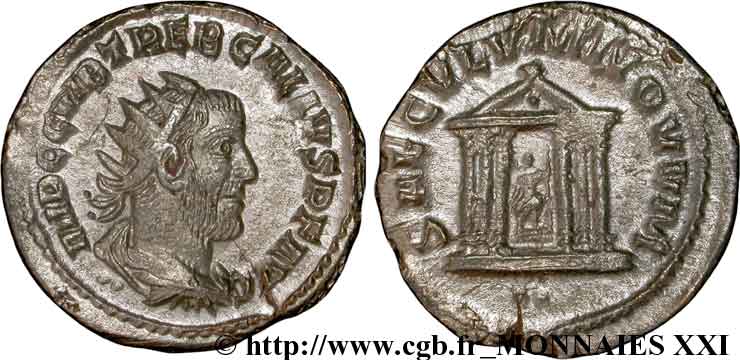 TREBONIANUS GALLUS Antoninien MS/AU
