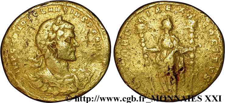 CLAUDIUS II GOTHICUS Multiple en or de sept et demi aurei S