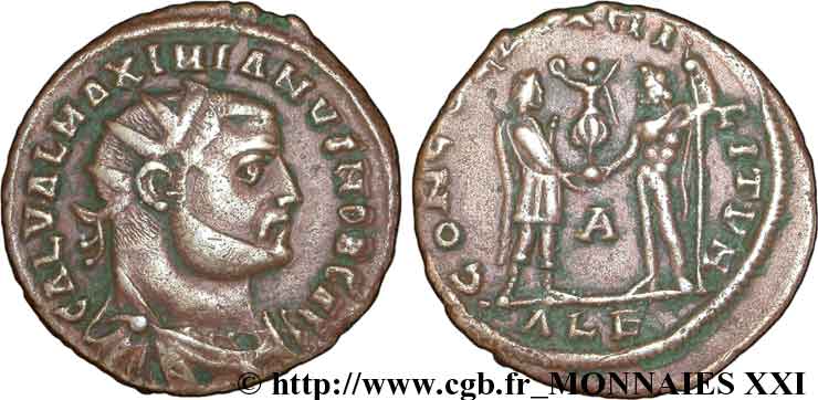 MAXIMINUS II DAIA Pseudo ou néo-aurelianus XF