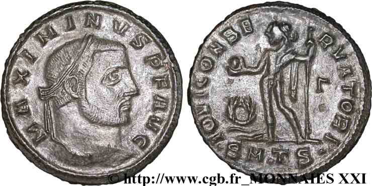 MAXIMINUS II DAZA Follis ou nummus VZ