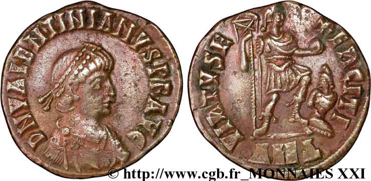 VALENTINIAN II Maiorina pecunia, (MB, Æ 2) AU