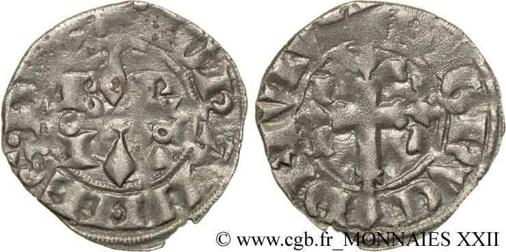 BRITTANY - DUCHY OF BRITTANY - JEAN III CALLED THE GOOD Double denier XF