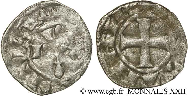DUCHY OF BRITTANY - CHARLES OF BLOIS Denier fS/S