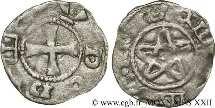 BERRY - LORDSHIP OF DÉOLS (CHÂTEAUROUX) - IMMOBILIZED COINAGE Denier XF