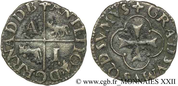 NAVARRE-BÉARN - ANTHONY OF BOURBON AND JOAN OF ALBRET Liard XF