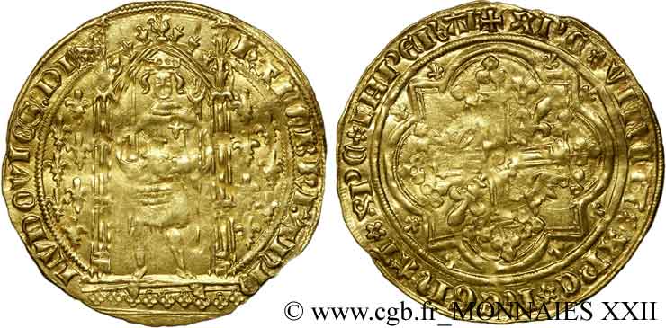 PROVENCE - COUNTY OF PROVENCE - LOUIS I OF ANJOU Franc à pied, 1er type XF