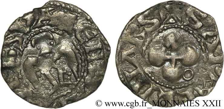 DAUPHINÉ - BISHOP OF VALENCE - ANONYMOUS COINAGE Obole XF