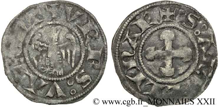 BISCHOP OF VALENCE - ANONYMOUS COINAGE Denier XF