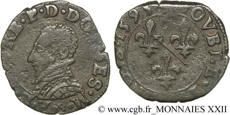 PRINCIPAUTY OF DOMBES - HENRY OF MONTPENSIER Double tournois fSS