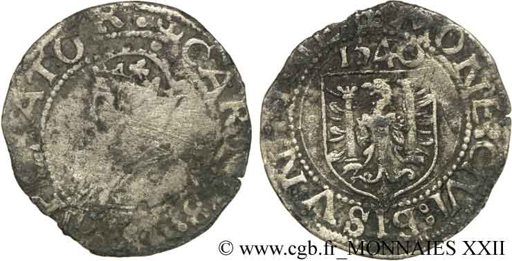 TOWN OF BESANCON - COINAGE STRUCK AT THE NAME OF CHARLES V Carolus B/q.BB