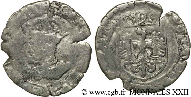 TOWN OF BESANCON - COINAGE STRUCK AT THE NAME OF CHARLES V Carolus VG