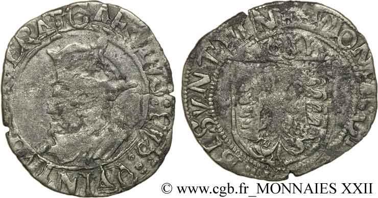 TOWN OF BESANCON - COINAGE STRUCK AT THE NAME OF CHARLES V Carolus VG/VF