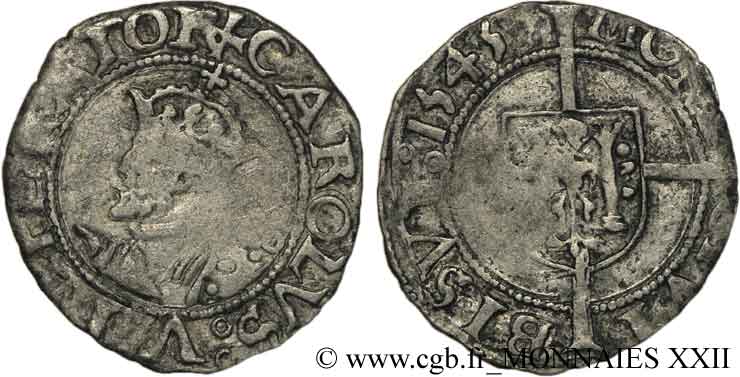 TOWN OF BESANCON - COINAGE STRUCK IN THE NAME OF CHARLES V Blanc VF