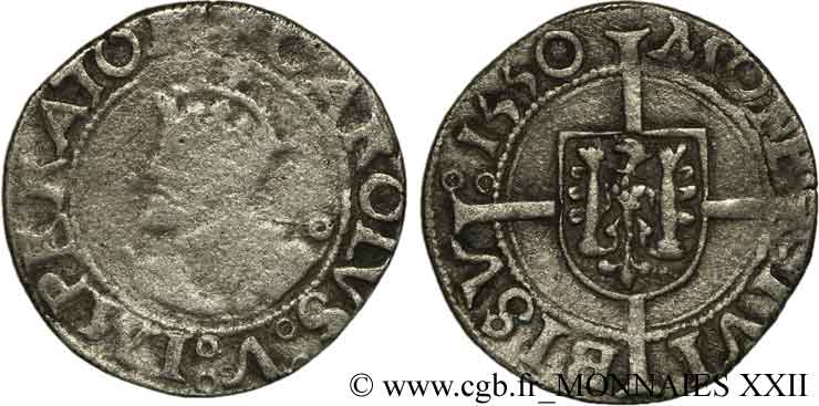 TOWN OF BESANCON - COINAGE STRUCK AT THE NAME OF CHARLES V Blanc q.MB/BB