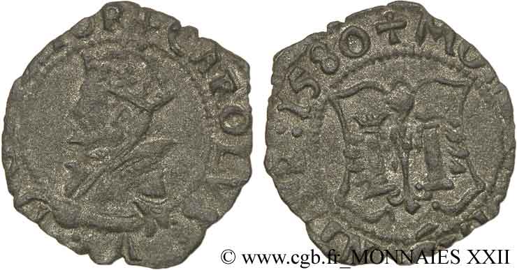 TOWN OF BESANCON - COINAGE STRUCK AT THE NAME OF CHARLES V Niquet XF/AU