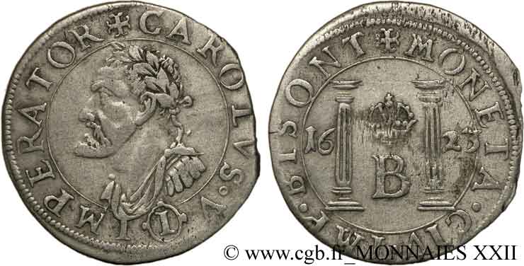 TOWN OF BESANCON - COINAGE STRUCK AT THE NAME OF CHARLES V Gros SS