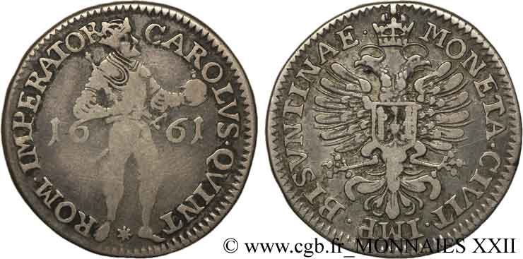 TOWN OF BESANCON - COINAGE STRUCK AT THE NAME OF CHARLES V Quart de daldre S