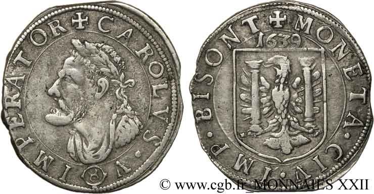 TOWN OF BESANCON - COINAGE STRUCK AT THE NAME OF CHARLES V Teston AU