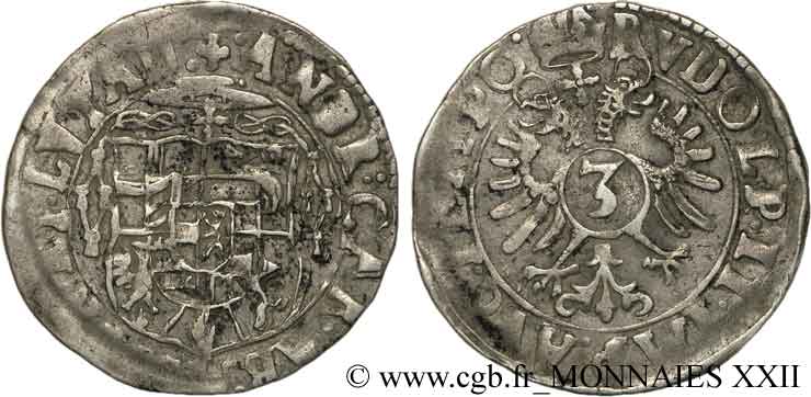 MURBACH AND LURE - ANDREW OF AUSTRIA, administrator 3 kreuzers VF/XF