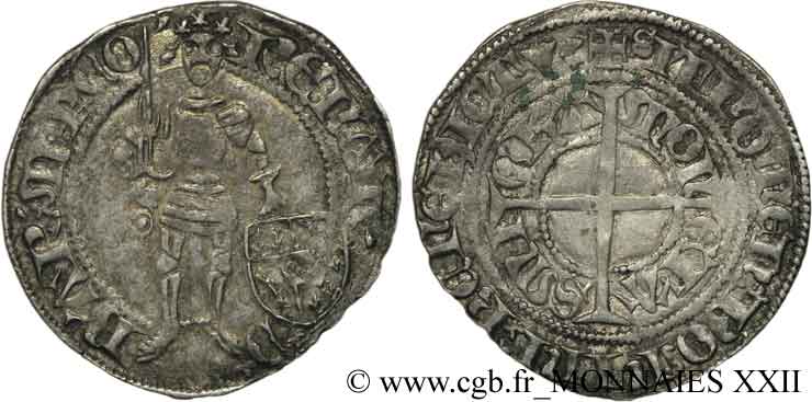 LORRAINE - DUCHY OF LORRAINE - RENÉ I OF ANJOU Gros d argent de Saint-Mihiel XF