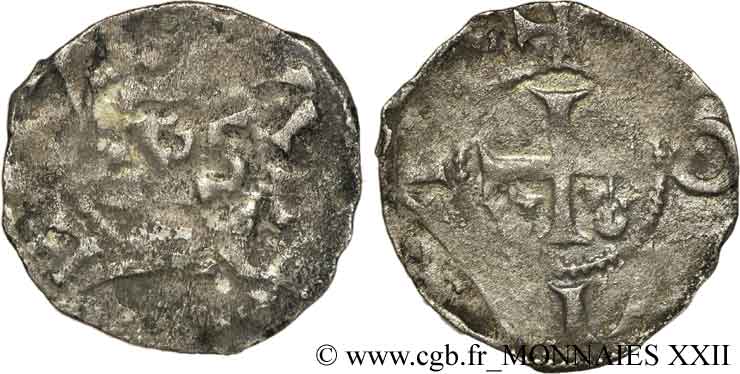 PICARDIE - ÉVÊCHÉ DE NOYON - RATBOD II Denier fS/S