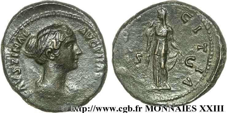 FAUSTINA HIJA Moyen bronze, dupondius ou as (MB, Æ 28) MBC