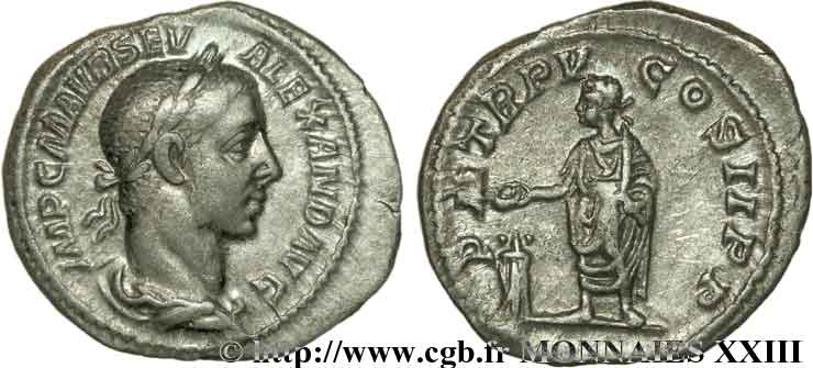 SEVERUS ALEXANDER  Denier MS