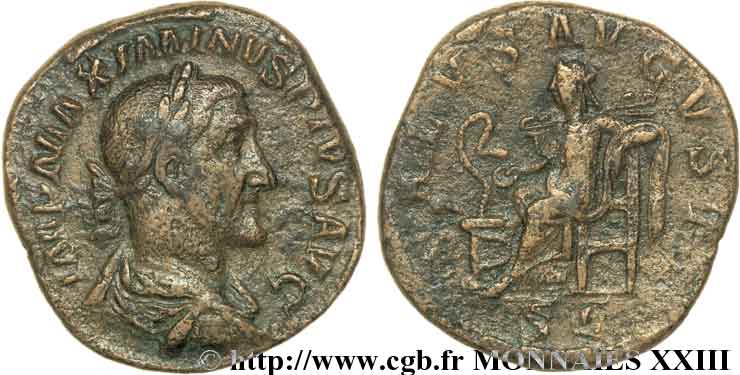 MAXIMINUS I THRAX Sesterce, (GB, Æ 31) SS/fSS
