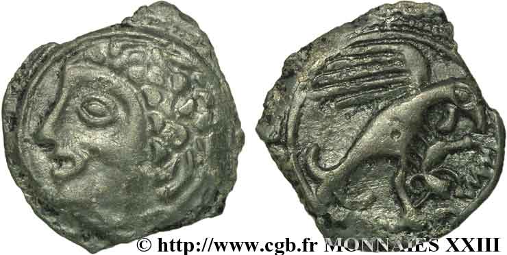 GALLIA - CARNUTES (Regione della Beauce) Bronze ou potin (?) à l’aigle et au sanglier AU