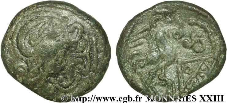 GALLIA BELGICA - BELLOVACI (Area of Beauvais) Bronze au coq, “type de Lewarde” VF/XF