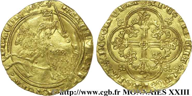 CHARLES V LE SAGE Franc à cheval du Dauphiné n.d.  TTB
