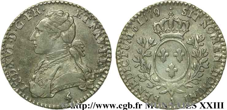 LOUIS XVI Dixième d écu dit  aux branches d olivier  1779 Paris TTB+