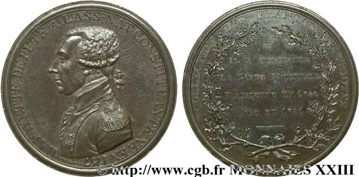 LAFAYETTE (MARIE-JOSEPH-PAUL-ROCH-YVES-GILBERT MOTIER, MARQUIS OF) Médaille de LaFayette AU