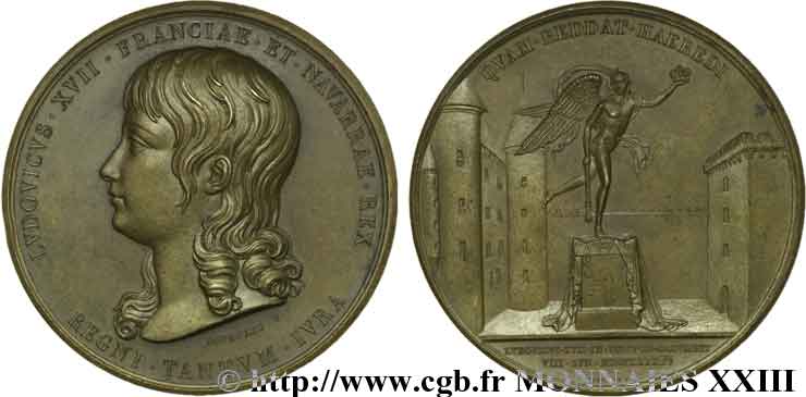 LUIS XVII Médaille de l’accession au trône de Louis XVII le 21 janvier 1793 EBC