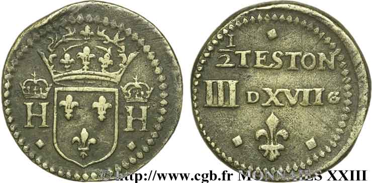 LOUIS XII à HENRI III - POIDS MONÉTAIRE Poids monétaire pour le demi-teston n.d. Anvers TTB