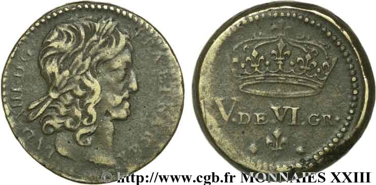 LOUIS XIII LE JUSTE Poids monétaire pour le louis de Louis XIII (à partir de 1640) n.d.  TB+/TTB