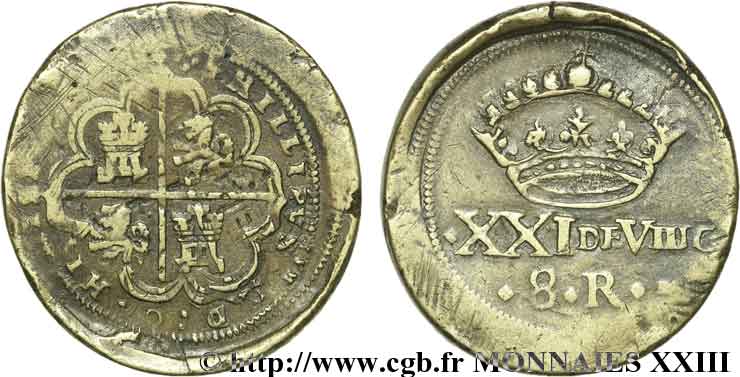 SPAIN (KINGDOM OF) - MONETARY WEIGHT - PHILIP IV OF SPAIN Poids monétaire pour la pièce de huit réaux n.d.  VF
