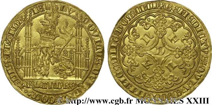 COUNTY OF FLANDRE - LOUIS OF MALE Lion d or c. 1365-1370 Gand VZ