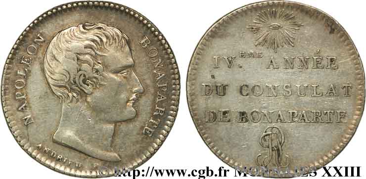 Module de 1 franc, Essai d Andrieu n.d. Paris VG.1252  MBC 