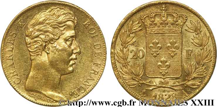 20 francs Charles X 1828 Paris F.520/8 EBC 