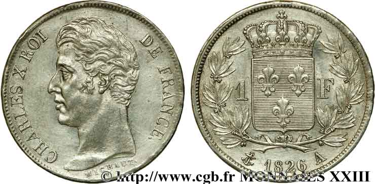 1 franc Charles X 1826 Paris F.207/13 AU 