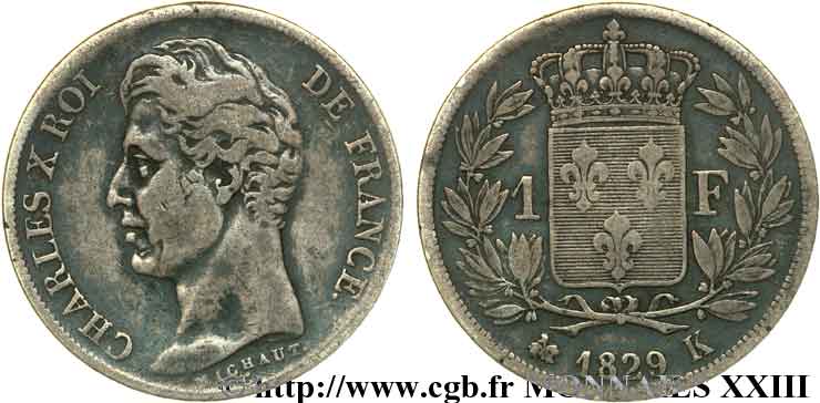 1 franc Charles X 1829 Bordeaux F.207A/19 TB 