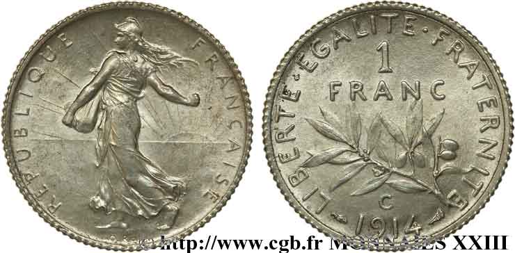 1 franc Semeuse 1914 Castelsarrasin F.217/20 VZ 