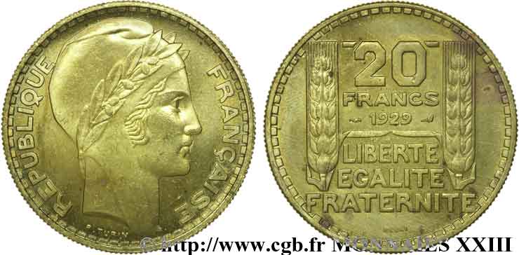 Essai de 20 francs Turin 1929 Paris VG.5242  SC 
