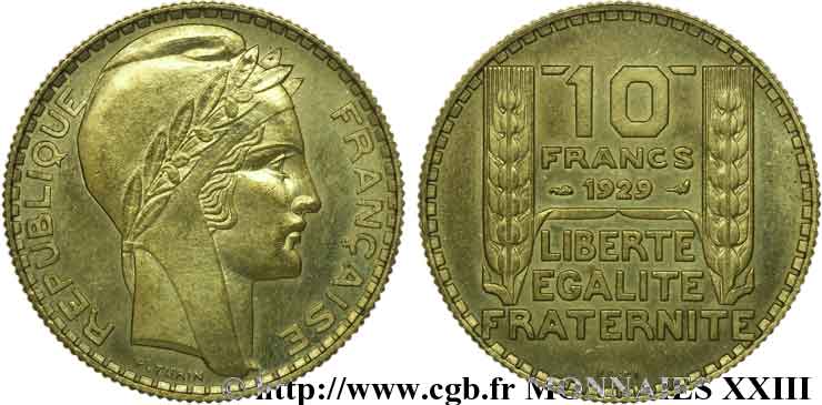 Essai de 10 francs Turin 1929 Paris VG.5243  VZ 