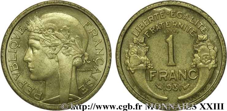 Essai de 1 franc Morlon 1931 Paris F.219/1 SPL 