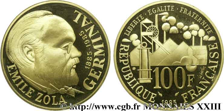 100 francs or Émile Zola 1985 Pessac F.1601 1 ST 