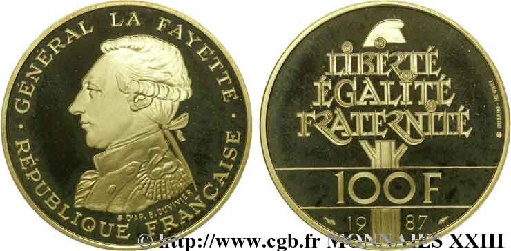 100 francs or La Fayette 1987 Pessac F.1603 2 ST 