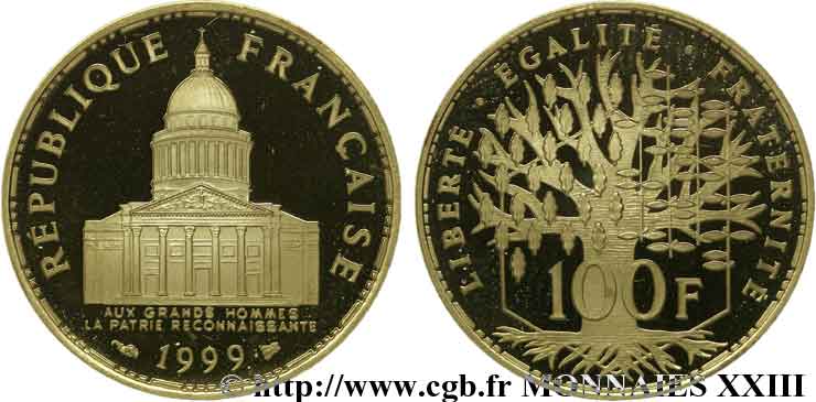 100 francs Panthéon Belle Épreuve 1999 Pessac F.1666 3 ST 